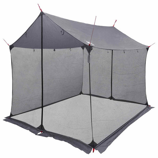 Camping Tarp with Mesh Walls 270 x 210 x 210 cm Grey and Orange Camping Tarp with Mesh Walls 270 x 210 x 210 cm Grey and Orange