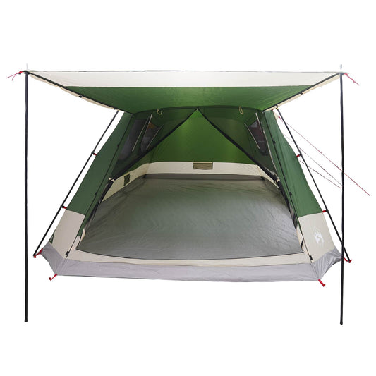 Cabin Tent with Roof Green 12-Person Polyester and Steel Cabin Tent with Roof Green 12-Person Polyester and Steel