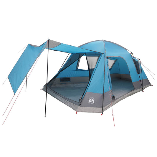 Cabin Tent with Roof Blue 12-Person Polyester and Steel Cabin Tent with Roof Blue 12-Person Polyester and Steel