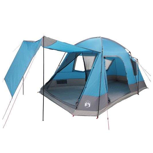 Cabin Tent with Roof Blue 8-Person Polyester and Steel Cabin Tent with Roof Blue 8-Person Polyester and Steel