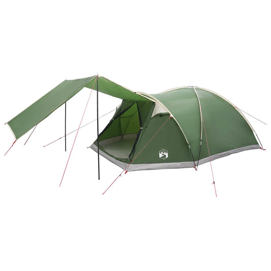 Cabin Tent with Roof Green 6-Person Polyester and Steel Cabin Tent with Roof Green 6-Person Polyester and Steel