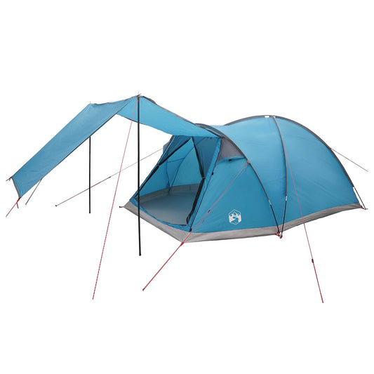 Cabin Tent with Roof Blue 6-Person Polyester and Steel Cabin Tent with Roof Blue 6-Person Polyester and Steel