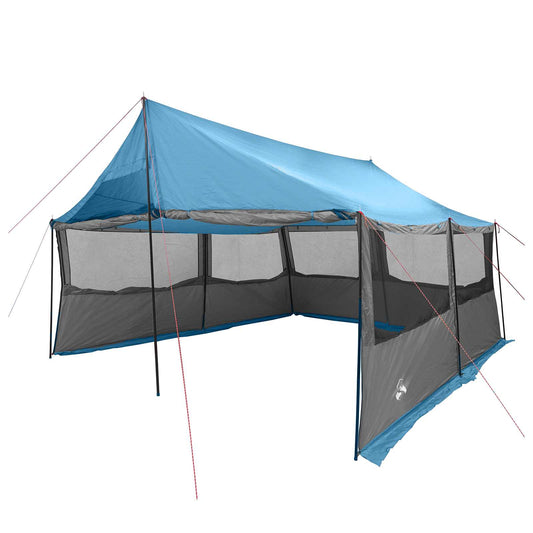 Family Tent Blue 450 x 400 x 265 cm Polyester and Steel Family Tent Blue 450 x 400 x 265 cm Polyester and Steel