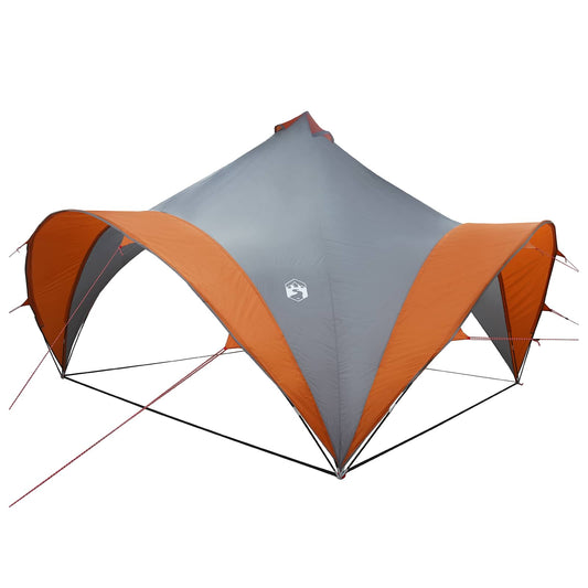 Party Tent with Roof Grey and Orange 400 x 400 x 320 cm Party Tent with Roof Grey and Orange 400 x 400 x 320 cm
