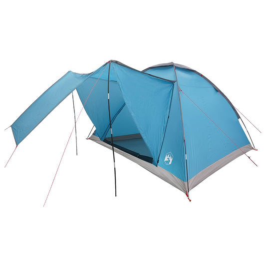 Camping Tent 4-Person Blue Polyester and Steel Camping Tent 4-Person Blue Polyester and Steel