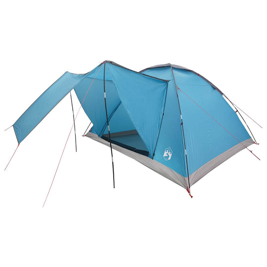Camping Tent 6-Person Blue Polyester and Steel Camping Tent 6-Person Blue Polyester and Steel