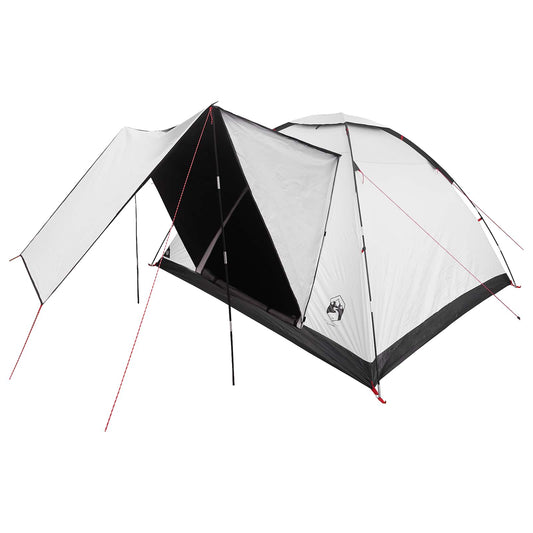 Camping Tent 6-Person White Blackout Polyester and Steel Camping Tent 6-Person White Blackout Polyester and Steel