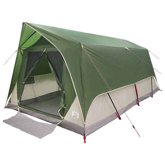 Tunnel Tent with Roof Green 10-Person Polyester and Steel Tunnel Tent with Roof Green 10-Person Polyester and Steel