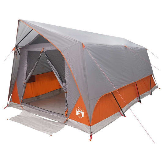 Tunnel Tent Grey and Orange 10-Person Polyester and Steel Tunnel Tent Grey and Orange 10-Person Polyester and Steel