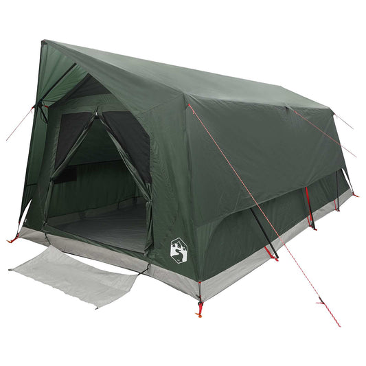 Tunnel Tent with Roof Army green 10-Person Polyester and Steel Tunnel Tent with Roof Army green 10-Person Polyester and Steel