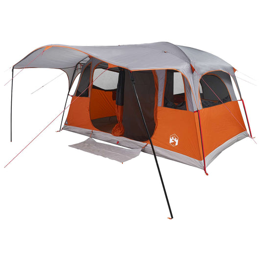 Tunnel Tent with Roof Grey and Orange 427 x 305 x 205 cm Tunnel Tent with Roof Grey and Orange 427 x 305 x 205 cm