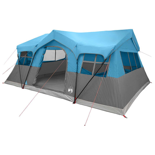 Family Tent 487 x 340 x 216 cm Blue Polyester and Steel Family Tent 487 x 340 x 216 cm Blue Polyester and Steel