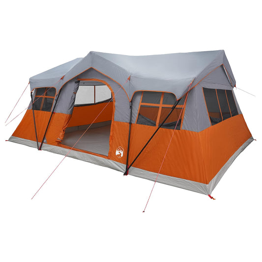 Family Tent 487 x 340 x 216 cm Grey and Orange Family Tent 487 x 340 x 216 cm Grey and Orange