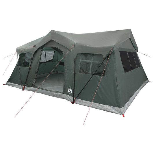 Family Tent 487 x 340 x 216 cm Army Green Polyester and Steel Family Tent 487 x 340 x 216 cm Army Green Polyester and Steel