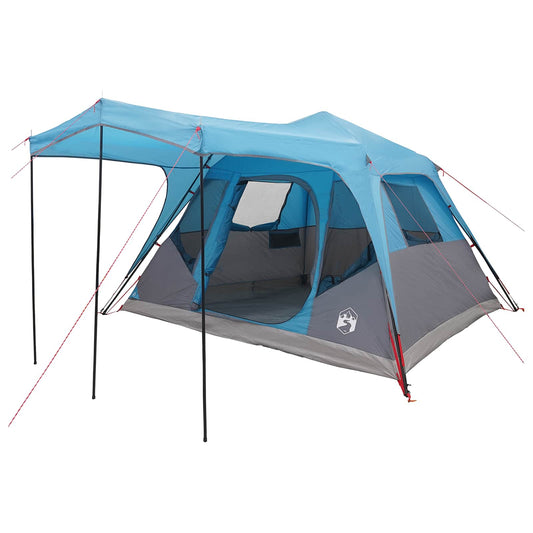 Family Tent Blue 6-Person Polyester and Steel Family Tent Blue 6-Person Polyester and Steel