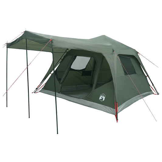 Family Tent Army Green 6-Person Polyester and Steel Family Tent Army Green 6-Person Polyester and Steel