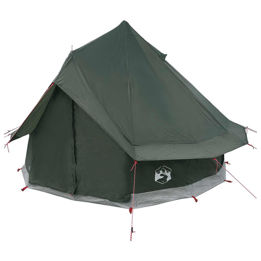 Tipi Tent with Roof Army Green 250 x 250 cm Polyester and Steel Tipi Tent with Roof Army Green 250 x 250 cm Polyester and Steel