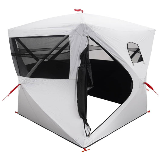 Hunting Tent White Blackout 2-Person Polyester and Steel Hunting Tent White Blackout 2-Person Polyester and Steel