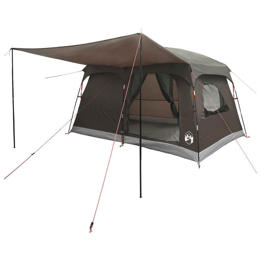 Family Tent 6-Person Brown Grey Polyester Family Tent 6-Person Brown Grey Polyester