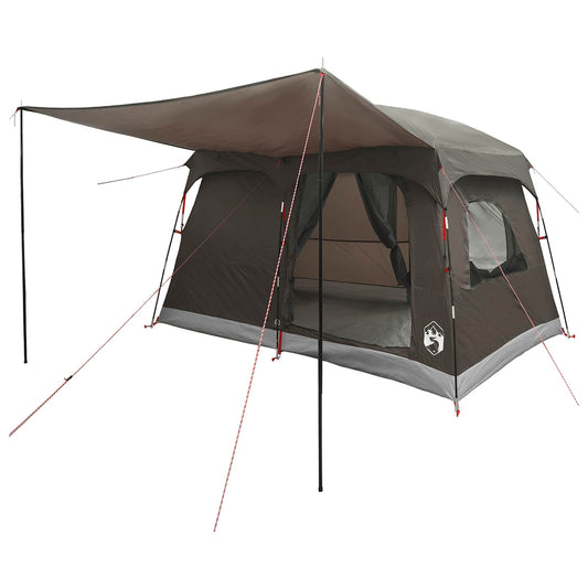 Family Tent 8-Person Brown Grey Polyester Family Tent 8-Person Brown Grey Polyester