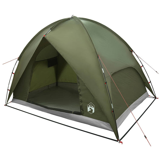 Camping Tent with Rainfly Water-resistant 4-Person Olive Green Camping Tent with Rainfly Water-resistant 4-Person Olive Green