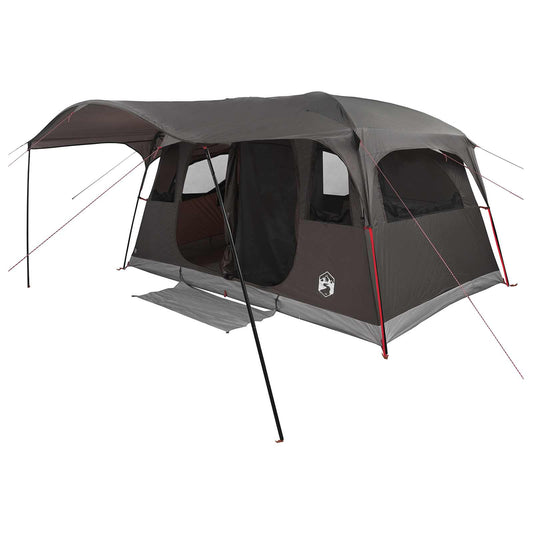 Tunnel Tent Brown Grey 427 x 305 x 205 cm Polyester and Steel Tunnel Tent Brown Grey 427 x 305 x 205 cm Polyester and Steel