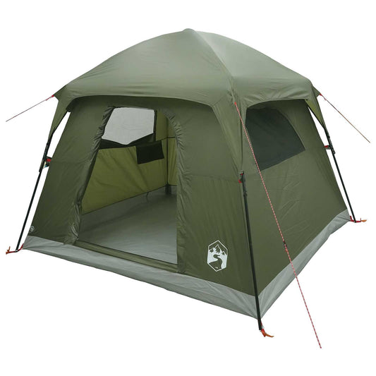 Cabin Tent Olive Green 244 x 213 x 183 cm Polyester and Steel Cabin Tent Olive Green 244 x 213 x 183 cm Polyester and Steel