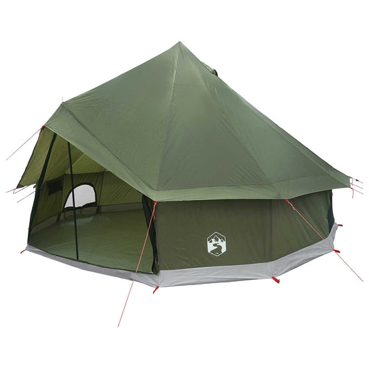 Tipi Tent 6-Person Army Green Polyester and Steel Tipi Tent 6-Person Army Green Polyester and Steel
