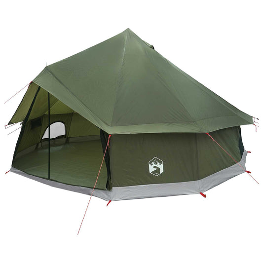 Tipi Tent 8-Person Army Green Polyester and Steel Tipi Tent 8-Person Army Green Polyester and Steel