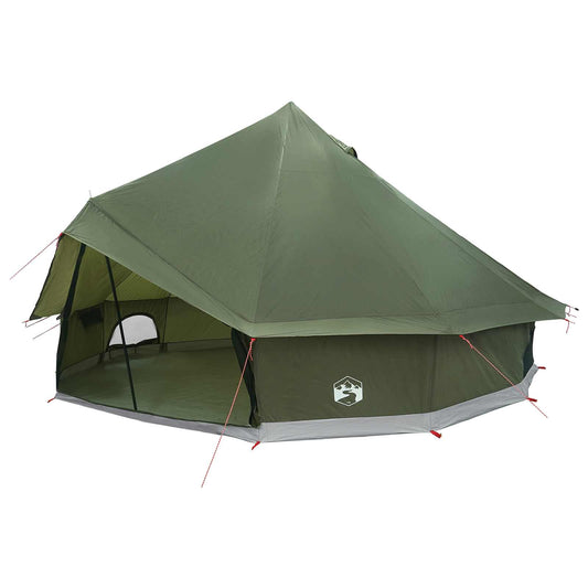 Tipi Tent 10-Person Army Green Polyester and Steel Tipi Tent 10-Person Army Green Polyester and Steel