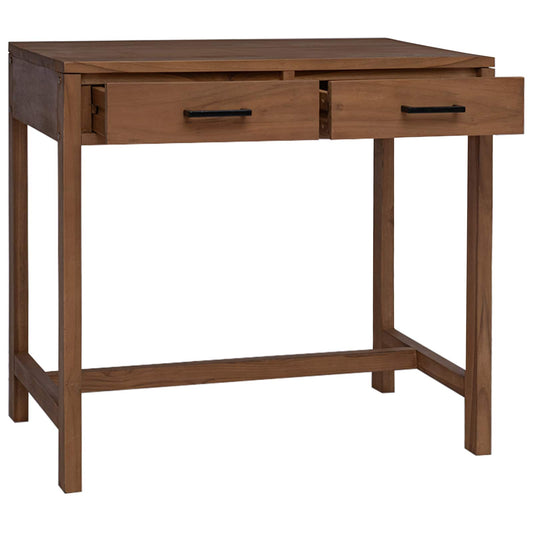 Desk with Drawers Natural Solid Teak Wood 80 x 50 x 75 cm Desk with Drawers Natural Solid Teak Wood 80 x 50 x 75 cm