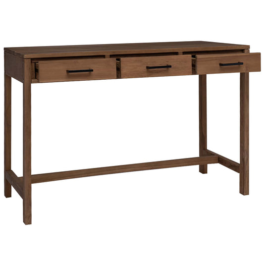 Desk with Drawers Natural Solid Teak Wood 110 x 50 x 75 cm Desk with Drawers Natural Solid Teak Wood 110 x 50 x 75 cm