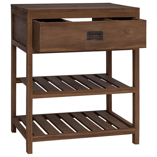 Bathroom Cabinet Natural 60 x 45 x 75 cm Solid Teak Wood Bathroom Cabinet Natural 60 x 45 x 75 cm Solid Teak Wood