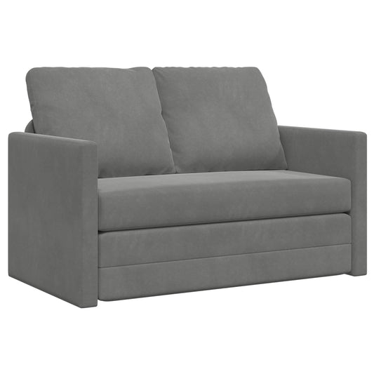 Folding Sofa Bed Dark Grey 122 x 70 x 60 cm Velvet Folding Sofa Bed Dark Grey 122 x 70 x 60 cm Velvet