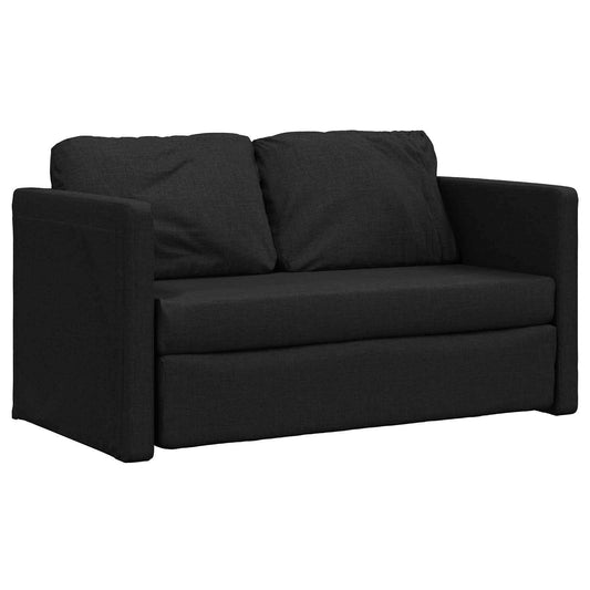 Folding Sofa Bed Black 112 x 60 x 60 cm Fabric Folding Sofa Bed Black 112 x 60 x 60 cm Fabric
