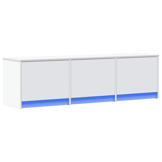 TV Cabinet with LED White 140 x 34 x 40 cm Engineered Wood TV Cabinet with LED White 140 x 34 x 40 cm Engineered Wood