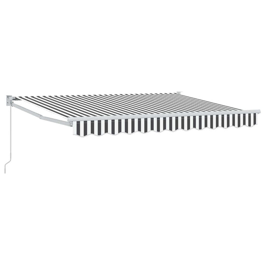 Retractable Awning Anthracite and White 3.5 x 2 m Retractable Awning Anthracite and White 3.5 x 2 m