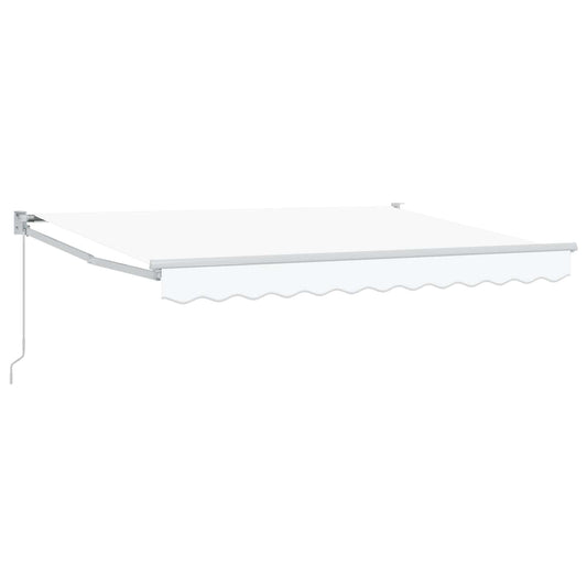 Retractable Awning White 3.5 x 2 m 100% Polyester and Aluminium Retractable Awning White 3.5 x 2 m 100% Polyester and Aluminium