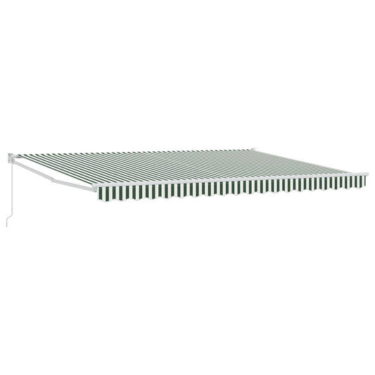 Retractable Awning Green and White 4 x 2 m Retractable Awning Green and White 4 x 2 m