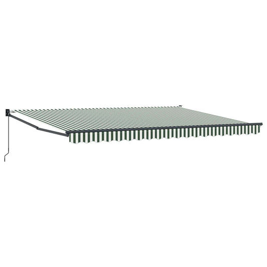 Retractable Awning Green and White 4 x 2 m Retractable Awning Green and White 4 x 2 m