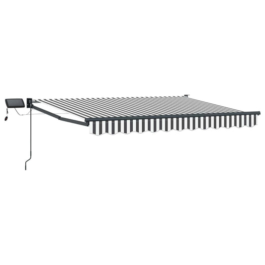 Manual Retractable Awning with LEDs 3.5 x 2.5 m Manual Retractable Awning with LEDs 3.5 x 2.5 m