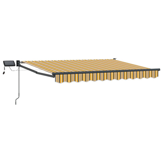 Manual Retractable Awning with LEDs 3.5 x 2.5 m Manual Retractable Awning with LEDs 3.5 x 2.5 m