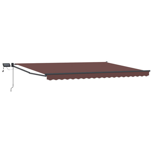 Manual Retractable Awning with LEDs 5 x 3 m Manual Retractable Awning with LEDs 5 x 3 m