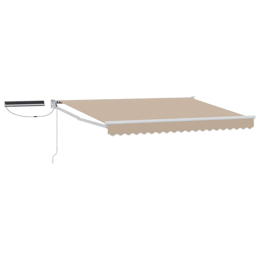 Electric Retractable Awning Beige and White 3.5 x 2 m Electric Retractable Awning Beige and White 3.5 x 2 m