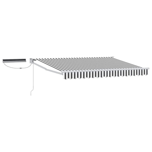 Electric Retractable Awning Anthracite and White 3 x 2.5 m Electric Retractable Awning Anthracite and White 3 x 2.5 m