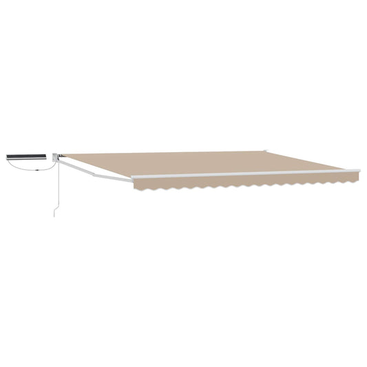 Electric Retractable Awning Beige and White 4 x 3 m Electric Retractable Awning Beige and White 4 x 3 m