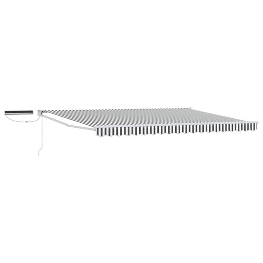 Electric Retractable Awning Anthracite and White 5 x 3 m Electric Retractable Awning Anthracite and White 5 x 3 m