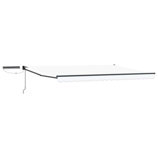 Electric Retractable Awning White and Anthracite 4 x 3 m Electric Retractable Awning White and Anthracite 4 x 3 m