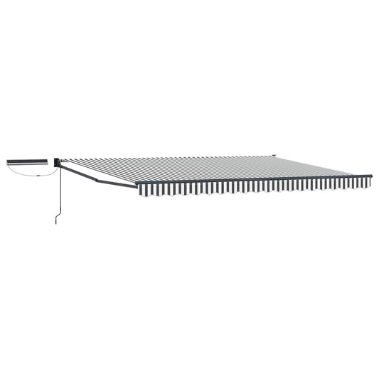 Electric Retractable Awning Anthracite and White 5 x 3 m Electric Retractable Awning Anthracite and White 5 x 3 m