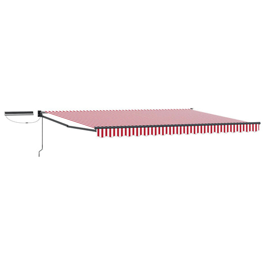 Electric Retractable Awning Red, White and Anthracite 5 x 3 m Electric Retractable Awning Red, White and Anthracite 5 x 3 m